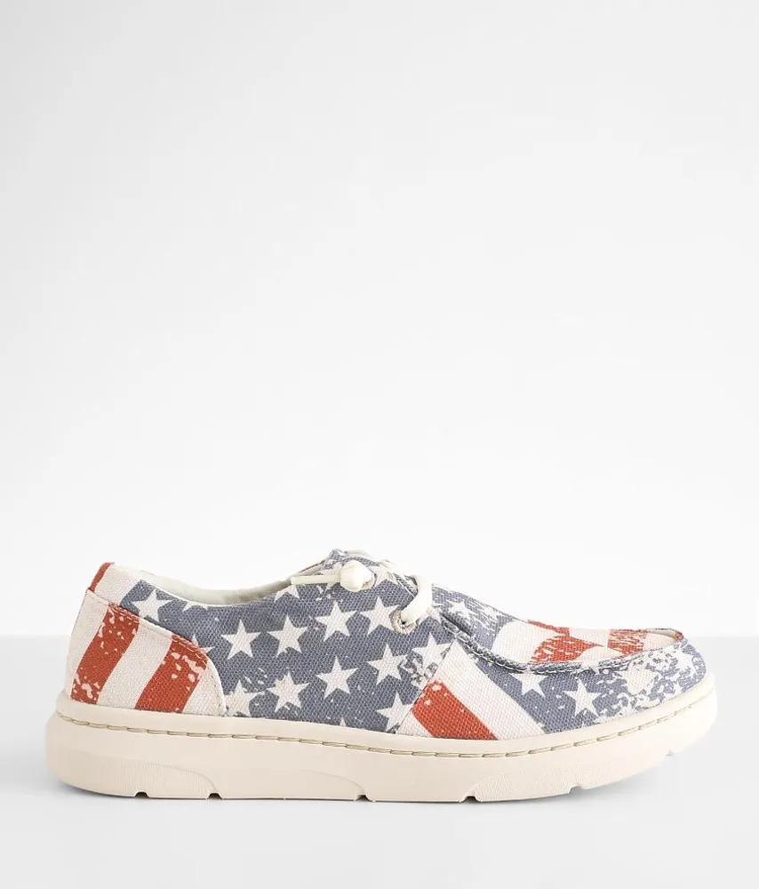 Women's Flag Print Platform Sneakers, Casual Lace Up Outdoor Shoes