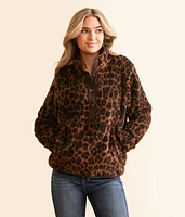 Berber Fleece Leopard Pullover