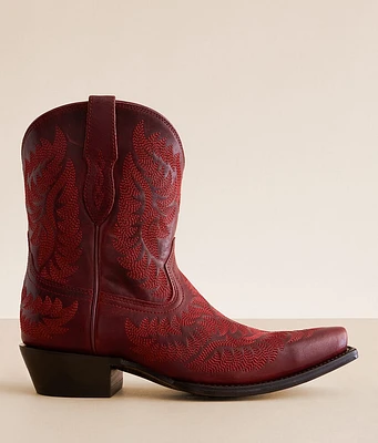 Cate Short Leather Western Boot