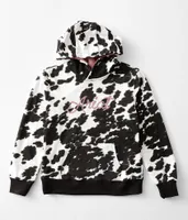 Girls - Cow Print Hooded Sweatshirt