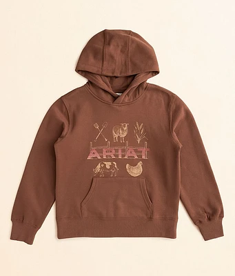 Girls - Ariat Ranch Collections Hooded Sweatshirt