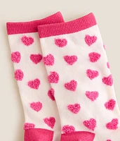 Fuzzy Heart Socks