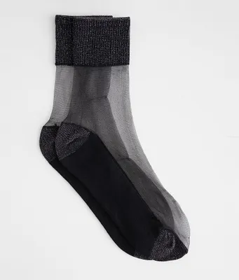 BKE Metallic Mesh Socks