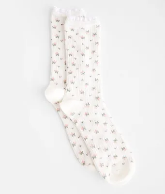 BKE Floral Waffle Socks