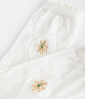 Floral Embroidered Socks