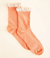 BKE Ruffle Crew Socks