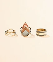 boutique by BKE 3 Pack Chunky Ring Set