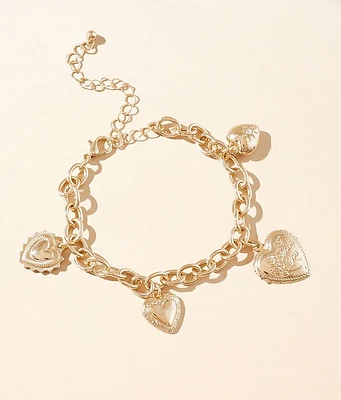 boutique by BKE Heart Charm Bracelet