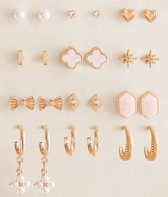 12 Pack Stud Earring Set