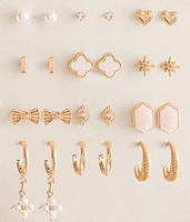 12 Pack Stud Earring Set