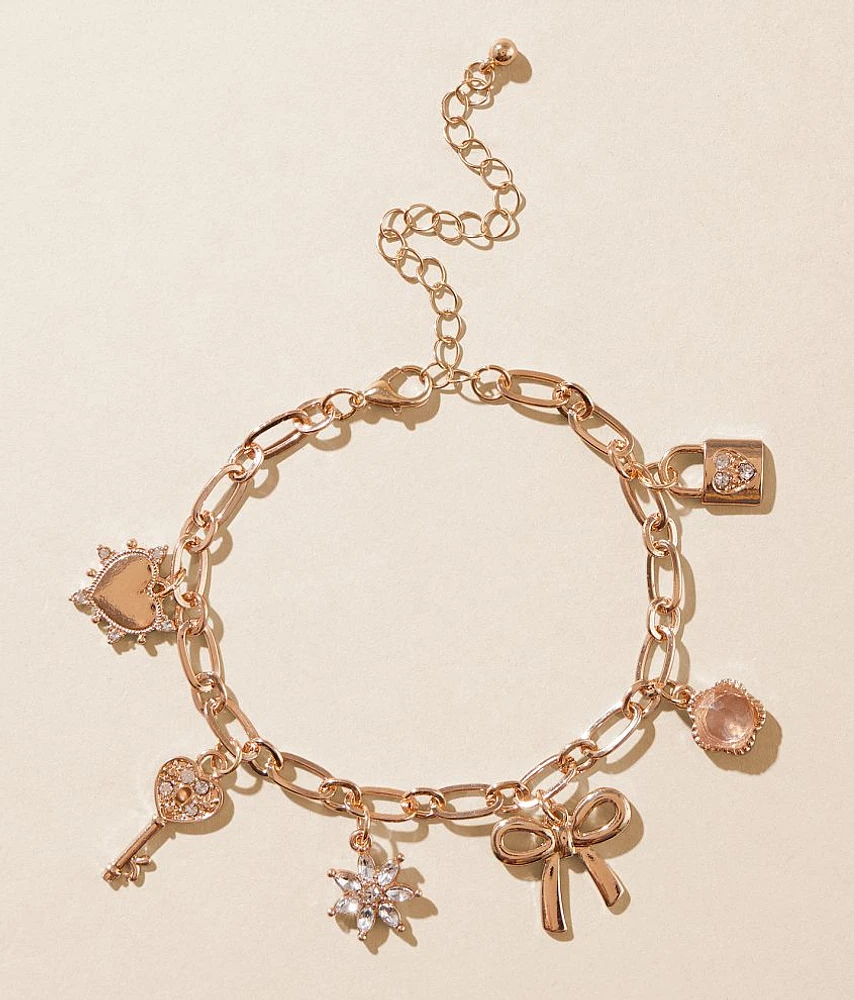 boutique by BKE Multi Charm Bracelet