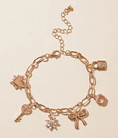 boutique by BKE Multi Charm Bracelet