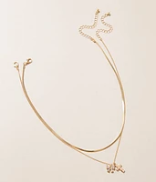 2 Pack Glitz Charm Necklace Set