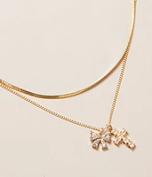 2 Pack Glitz Charm Necklace Set