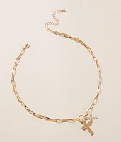 Double Cross Necklace