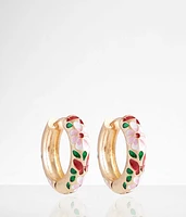 boutique by BKE Floral Hoop Earring