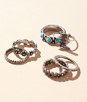 boutique by BKE 6 Pack Western Ring Set