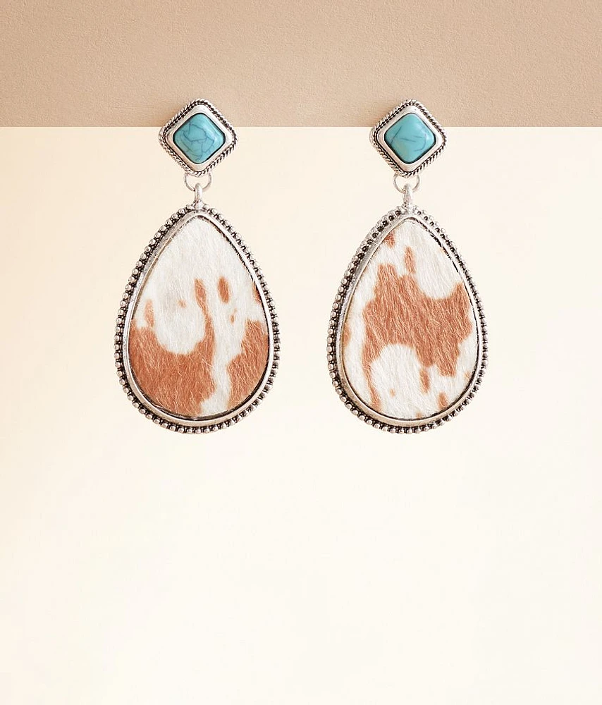 boutique by BKE Cow Print Earring