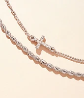 Cross Tiered Necklace