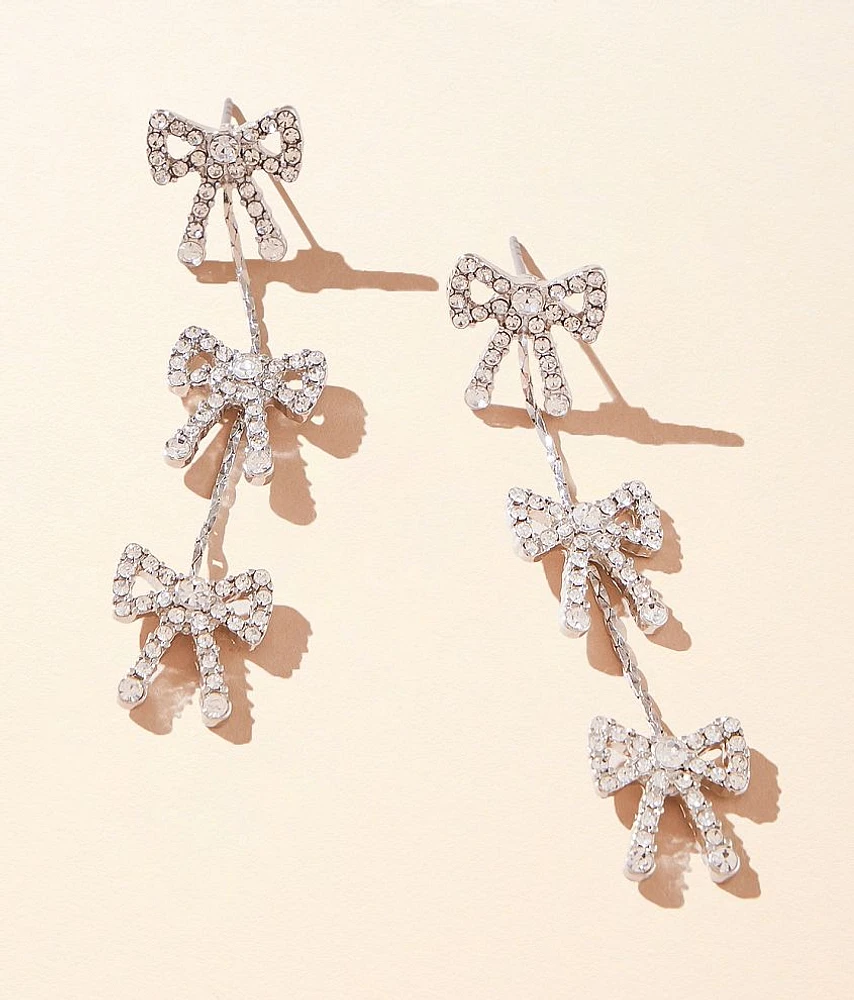 boutique by BKE Glitz Bow Earring