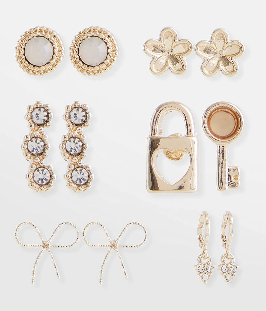 6 Pack Girly Earring Set