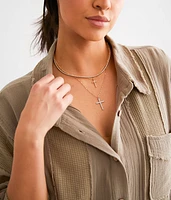Tiered Double Cross Necklace