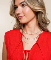 Faux Pearl Tiered Necklace