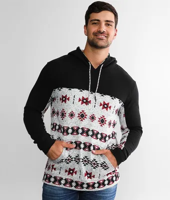 Departwest Aztec Print Hooded Sweatshirt