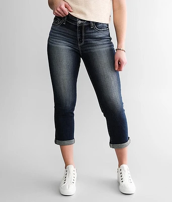 Gabby Cuffed Stretch Capri Jean