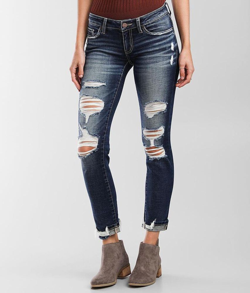 BKE Stella Ankle Straight Cuffed Stretch Jean