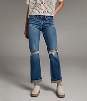 Payton Cropped Straight Stretch Cuffed Jean