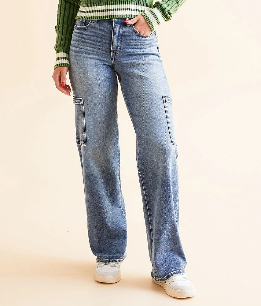 BKE Billie Cargo Wide Leg Stretch Jean