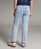 Gabby Cropped Straight Stretch Cuffed Jean