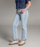 Gabby Cropped Straight Stretch Cuffed Jean