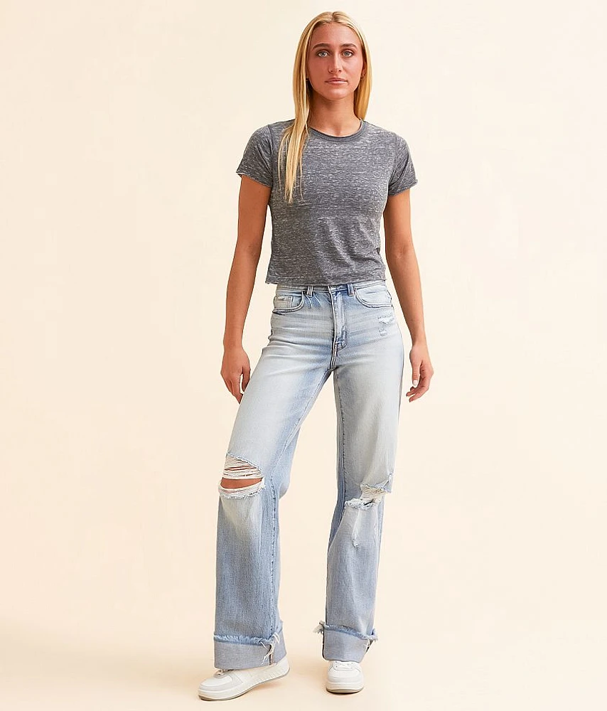 BKE Billie Wide Leg Stretch Cuffed Jean