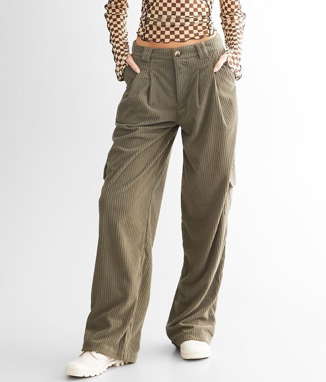 Buckle BBJ High Rise Cropped Wide Leg Corduroy Pant