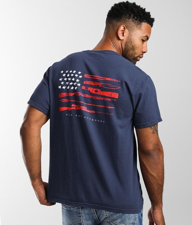 American Flag Driftboat Graphic T-Shirt