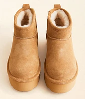 Retro Shorty Platform Leather Ankle Boot