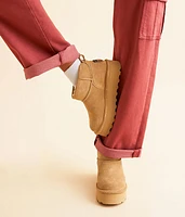 Retro Shorty Platform Leather Ankle Boot