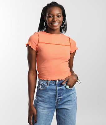 FITZ + EDDI Lettuce Trim Cropped Top