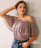 Willow & Root Medallion Off The Shoulder Top