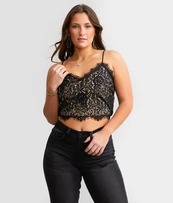 BKEssentials Lace Full Coverage Lined Bralette - Women's Bandeaus