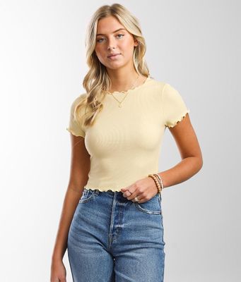 FITZ + EDDI Lettuce Trim Cropped Top