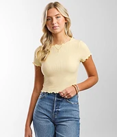 Lettuce Trim Cropped Top
