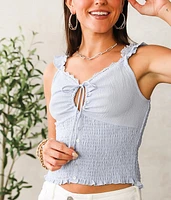 Crinkle Smocked Tank Top