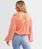 Off The Shoulder Crochet Top
