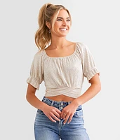 Willow & Root Cropped Wrap Top