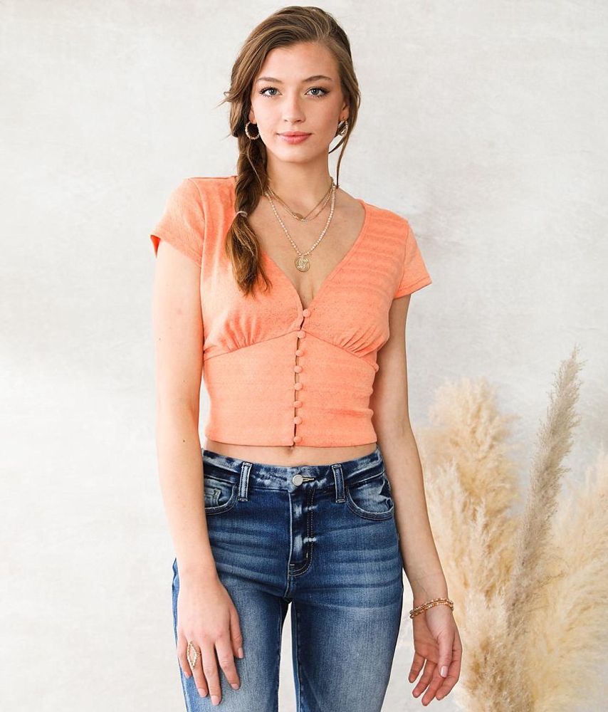 Willow & Root Empire Knit Cropped Top