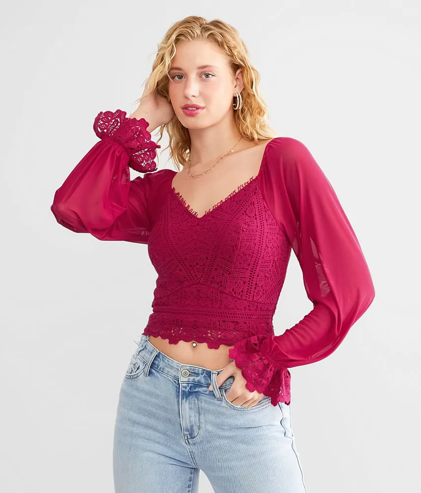 Willow & Root Granny Square Cropped Cardigan Sweater - Women's