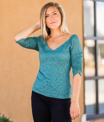 Willow & Root Lace Eyelet Top